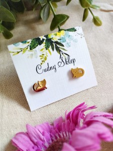 Kolczyki Kotki stal chirurgiczna   