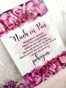 Obraz Niech cię Pan  piwonie 20 x 30 prezent ceramika