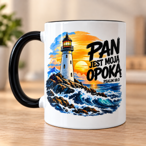 Kubek Pan jest moją opoką Kolekcja męska dla mężczyzny, dla taty, dla księdza 