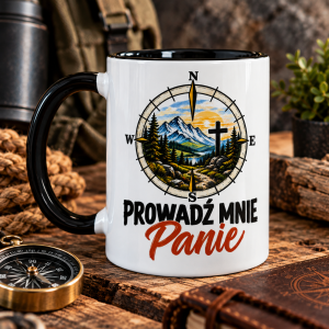 Kubek Prowadź mnie Panie. Kolekcja męska dla mężczyzny, dla taty, dla księdza  (1)